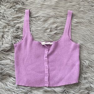 Purple crop tank top